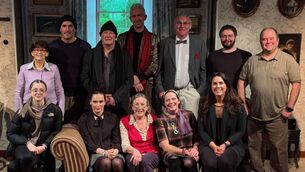 <p>The cast and crew of 'Cliffcastle House'</p>