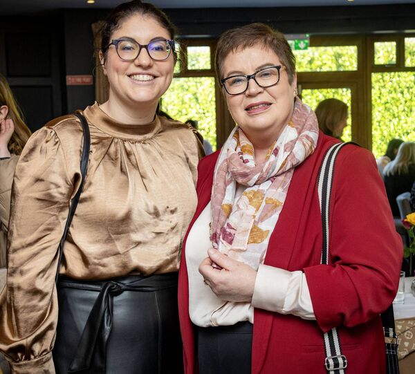 Rosie O'Flynn and Anna O'Herlihy, Nolan, Farrell &amp; Goff, who attended the International Women's Day networking breakfast at the Viking Hotel. Photo: Joe Evans