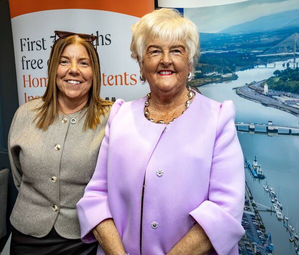 Noleen Reilly, Waterford College of Further Education and Catherine Moore, Waterford News &amp; Star, who attended the International Women's Day networking breakfast at the Viking Hotel. Photo: Joe Evans