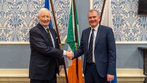 <p>Chairperson of the newly constituted Waterford Local Community Safety Partnership, Sean Aylward, with Sean McKeown, Chief Executive of Waterford City and County Council.</p>