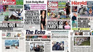 Gerry Adams arrives at High Court for bombings trial