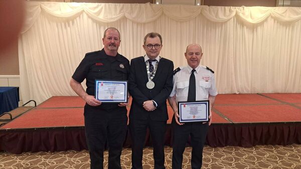 Two members of county Waterford fire service honoured at awards night