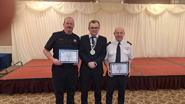 Two members of county Waterford fire service honoured at awards night