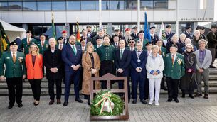 <p>Attendees of the Military Parade and Wreath laying ceremony on Sunday, March 8. Photo: Joe Evans</p>