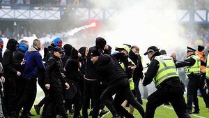 Nine arrested after disorder at Rangers and Celtic Scottish Cup tie