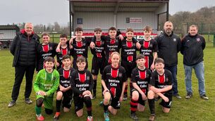 <p>The Portlaw Utd FC U14 squad</p>