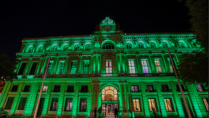Landmarks light up in green across the world as parade preparations underway
