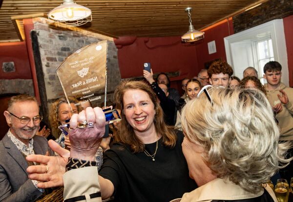 Pictured at Adega wine bar for a surprise gathering for Blánaid MacCann, who received the Waterford News &amp; Star Green Room 2026 Lifetime Achievement Award. Photo: Joe Evans