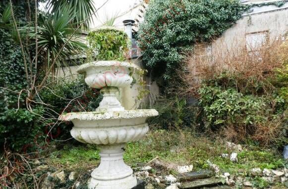 The back courtyard of the buildings