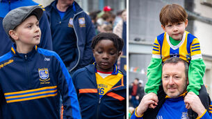 <p> Erin's Own Sacred Heart GAA Club at the St. Patrick's Day Parade. 	All Photos: Joe Evans</p>
