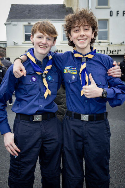  Frank and Alex, Ballygunner Scouts, at the St. Patrick's Day Parade. 