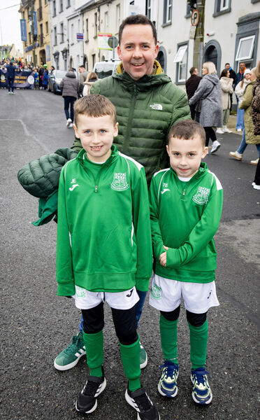  Dave, Joe and Ted Evans, Villa FC, at the St. Patrick's Day Parade.
