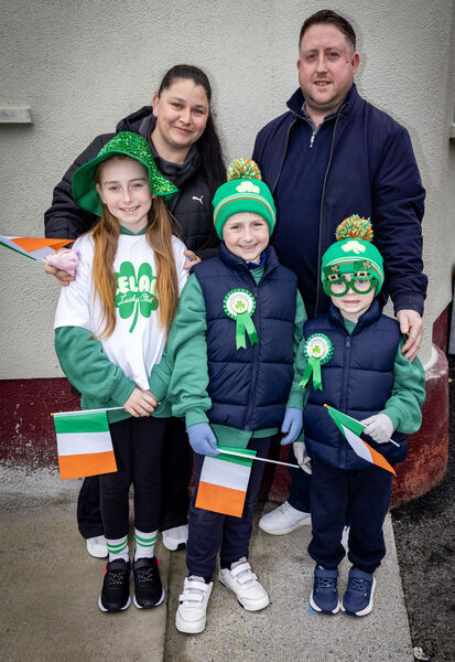  The Power family at the St. Patrick's Day Parade in Waterford city. 