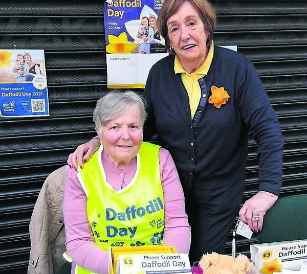 Daffodil Day volunteers Stella White and Libby Molloy.