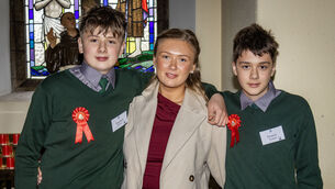 <p> Brothers Kajetan and Tymon Szemiako-Bialecki, St. Mary's BNS, Ferrybank, who were confirmed at the Sacred Heart Church, Ferrybank, also in photo is their sister Roszalia.</p>
