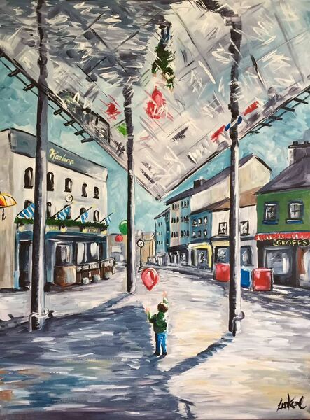 Lisa Keane's painting of the Apple Market was the first painting of Waterford she sold - it was bought by the owners of the Kazbar.