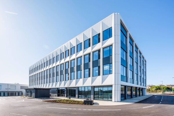 Building One, the 80,000 sq ft flagship office building of Ireland’s first co-located university enterprise quarter.	Photo: Michael Conlon