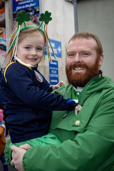  Mia and Jonathan Power, at the St. Patrick's Day Parade.