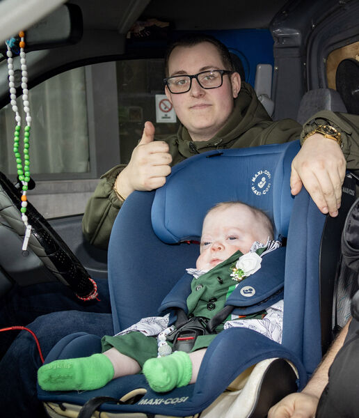 For Tommy McDonagh's first birthday his dad Arthur drove him in the St. Patrick's Day Parade.
