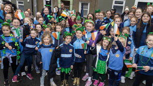 <p> Gailltír Camogie Club at the St. Patrick's Day Parade in Waterford city. 	All Photos: Joe Evans</p>