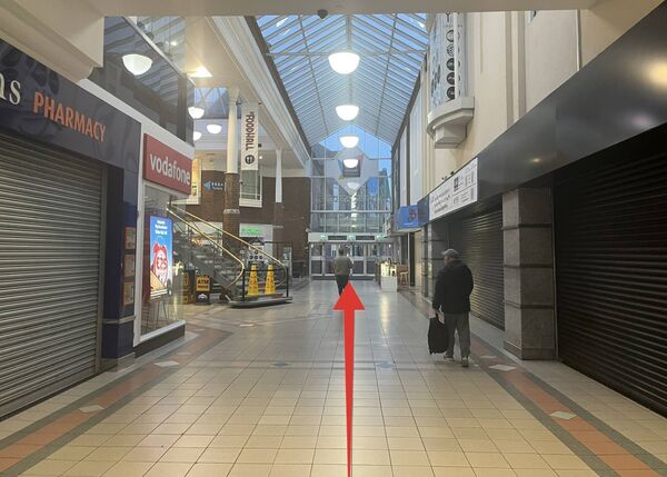 He fled the scene via the same route he had entered and rode away on his bicycle