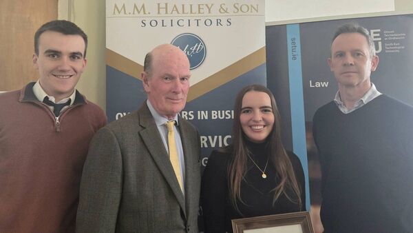 Inaugural Halley Award presented during Law Week at SETU