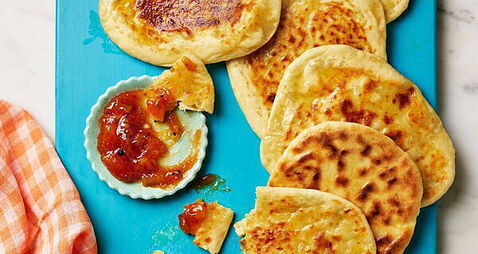 Shelina Permalloo’s quick cheesy naan recipe