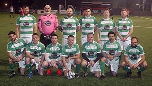 <p>The Villa FC team who defeated Bohs in the Division 4A League at Ben Wadding Park on Friday night. 	Photo: Paul Elliott. </p>