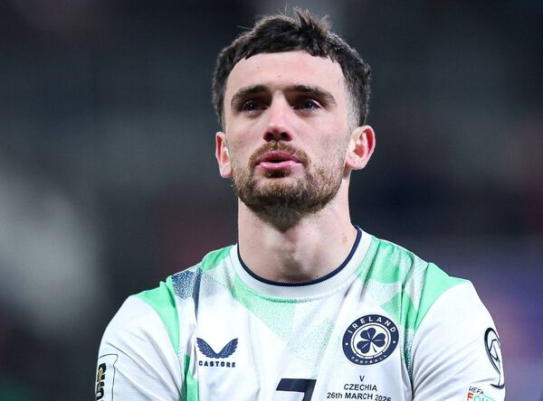 Ireland’s Troy Parrott is a disappointing figure after the game.