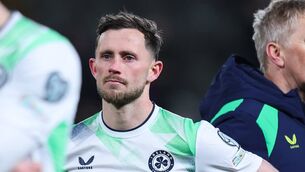 <p>Ireland’s Alan Browne is a disappointed figure after defeat in Czechia. Photo: INPHO/Ryan Byrne</p>