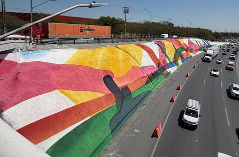 Waterford artist paints mural on Mexican motorway