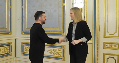 Zelenskiy and McEntee discuss EU Presidency in Kyiv meeting