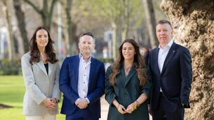 <p>Pictured at the announcement of the EY Entrepreneur of the Year 2026 Finalists, from left: Eimear McCrann, Director EY Entrepreneur Of The Year &amp; EY Private; Bobby Healy, Manna Air Delivery; Jennifer Rock, Skingredients Ltd; and Roger Wallace, Head of Assurance &amp; EY Entrepreneur of The Year Ireland. Pic: Naoise Culhane-</p>