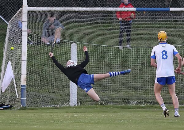 Waterford goalkeeper James Comerford made an unbelievable save in the second half.
