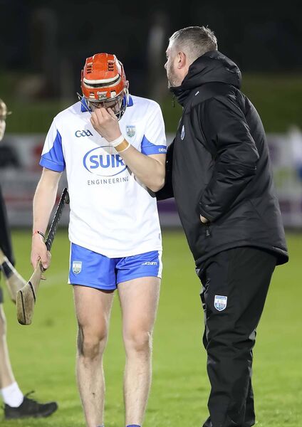 Waterford's Mark Hartley who missed the last minute free was inconsolable at full time.