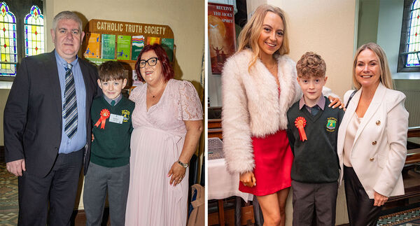  Darragh Morrissey, (left), and Jamie Pender, (right), St. Mary's BNS Ferrybank, who was confirmed at the Sacred Heart Church, Ferrybank.