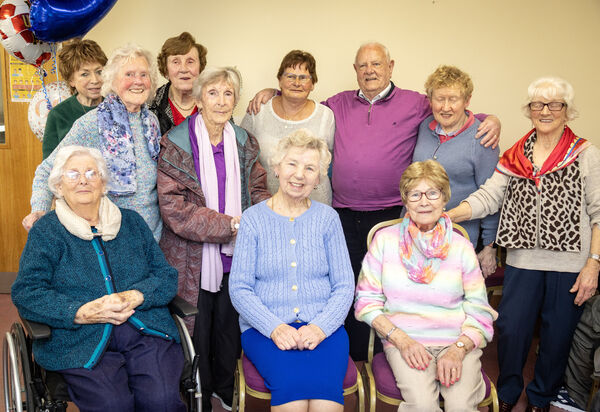  Bonnie Murray pictured with friends at her 90th birthday celebration.