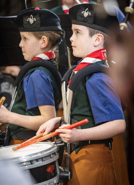  De La Salle Piped Band, at the Massed Bands 20th Anniversary Concert, in the Sacred Heart Church The Folly. Photo: Joe Evans
