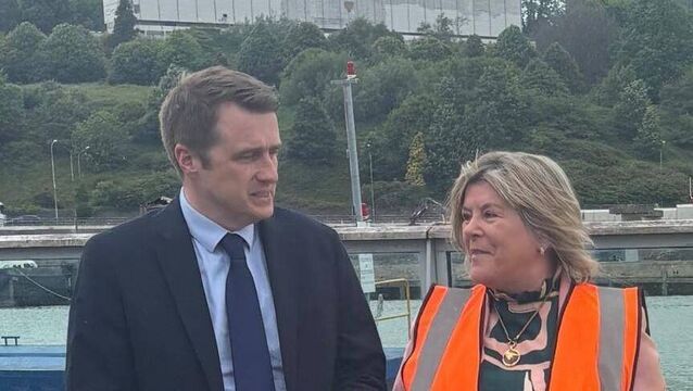 <p>Minister Mary Butler pictured alongside Minister for Housing, Local Government and Heritage, James Browne TD</p>