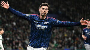 Late Kai Havertz goal earns Arsenal valuable first-leg win at Sporting Lisbon