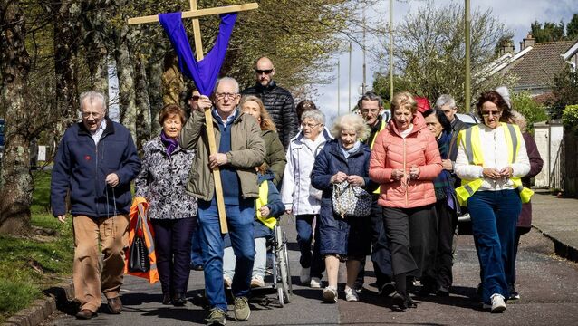 WATCH: The cross is carried in Waterford for the Good Friday service