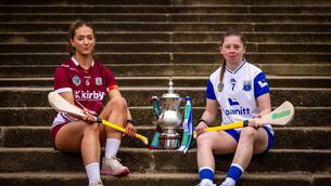 <p>Galway's Ciara Hickey and Waterford's Orla Hickey pictured ahead of Sunday's National Camogie Division 1A League final. Photo: INPHO/Morgan Treacy </p> <p>Galway's Ciara Hickey and Waterford's Orla Hickey pictured ahead of Sunday's National Camogie Division 1A League final. Photo: INPHO/Morgan Treacy </p>