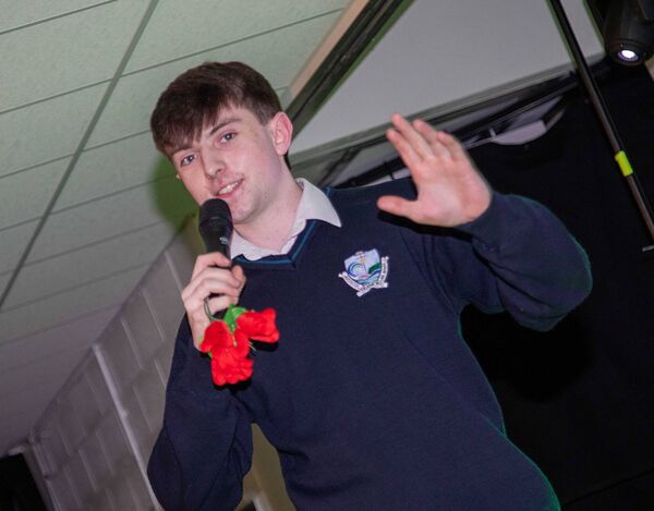 Theo Fitzgerald adressing the audience. Photo; John Power