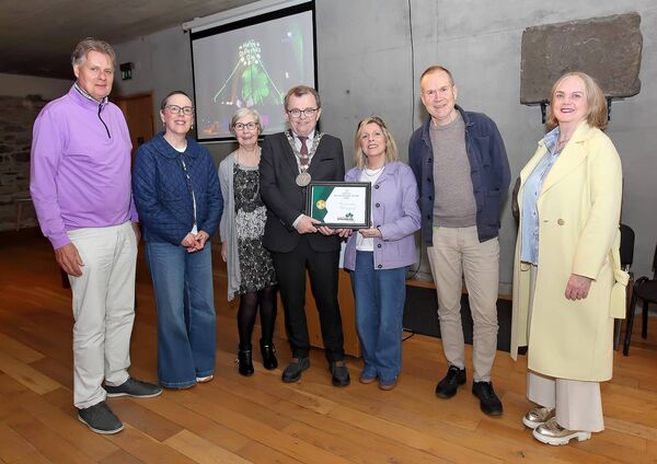 The Mayor of Waterford City &amp; County, Cllr.Seamus Ryan presents The Samaritans with a Special Recognition Award, included were Rory Fitzgerald, Ann Burke, Patricia White, Martina McEnery, Fintan Duffy and Annette Sexton.