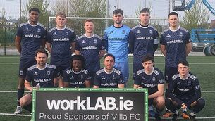 <p>Villa team that hit Ballinroad for 12 goals in the Azzurri Premier League game played at workLAB Connors Park. Photos: Paul Elliott</p>