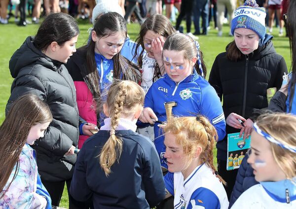 Waterford's Beth Carton surrounded by young fans after the game. Waterford's Beth Carton surrounded by young fans after the game.