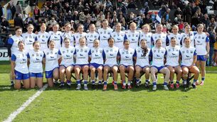 <p>Waterford senior camogie team that lost out to Galway in the Centra National Camogie Division 1A League final played at UPMC Nowlan Park on Sunday last. Photos: Noel Browne</p>