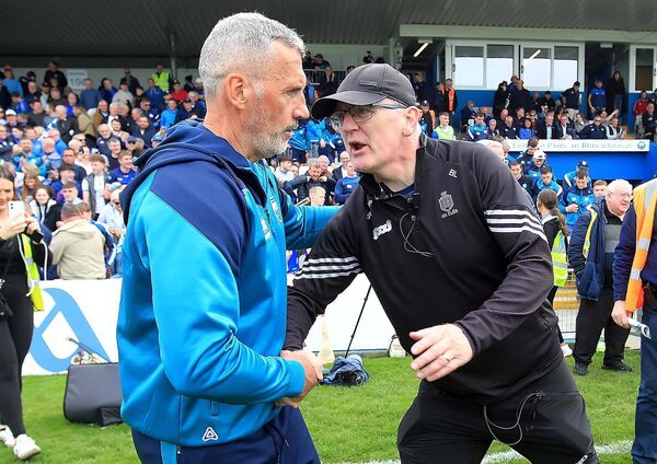 Waterford manager Peter Queally and Clare manager Brian Lohan will clash again on the sidelines in Ennis on Sunday. Photo: Noel Browne