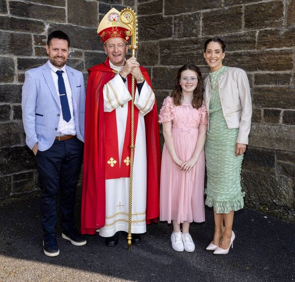 Aria O'Gorman, Glor na Mara who was Confirmed by Bishop Alphonsus Cullinan at the Holy Cross Church Tramore. Photo: Joe Evans