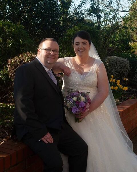 Sarah and Gary on their wedding day. Photo: Andrew McDermott